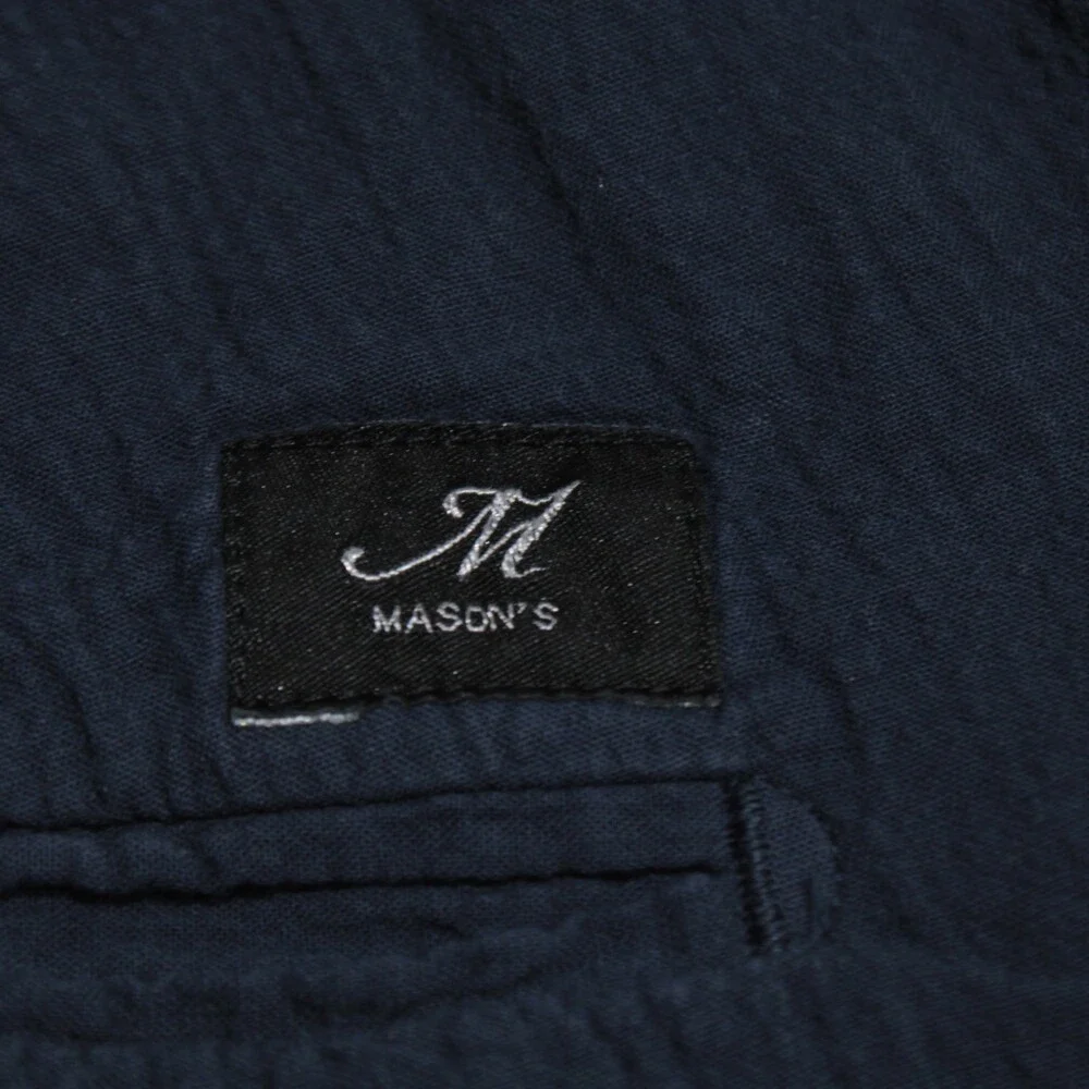 Mason's NWT Chinos / Casual Pants Size 54 (US 38) Torino in Blue Cotton Blend